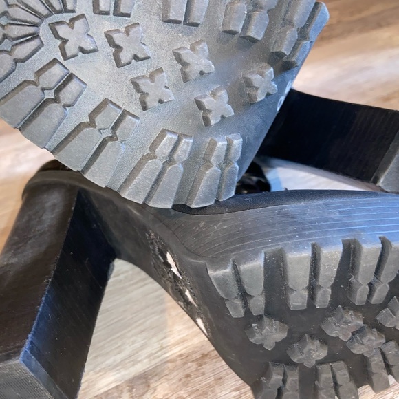 Circus By Sam Edelman Women's Faux Leather Booties Size 6.5 Lace Up Side Zip (L) - Picture 5 of 9